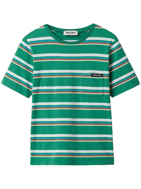 miu miu striped t shirt